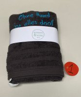 Hundehandtuch mit gesticktem Spruch #1