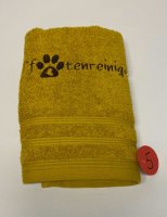 Hundehandtuch mit gesticktem Spruch #5