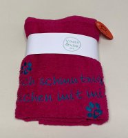 Hundehandtuch mit gesticktem Spruch #8
