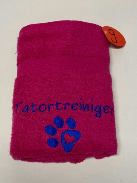 Hundehandtuch mit gesticktem Spruch #9